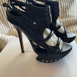 Camilla Skovgaard Hammer Stiletto Cut Out Platform Shoes Silk calf